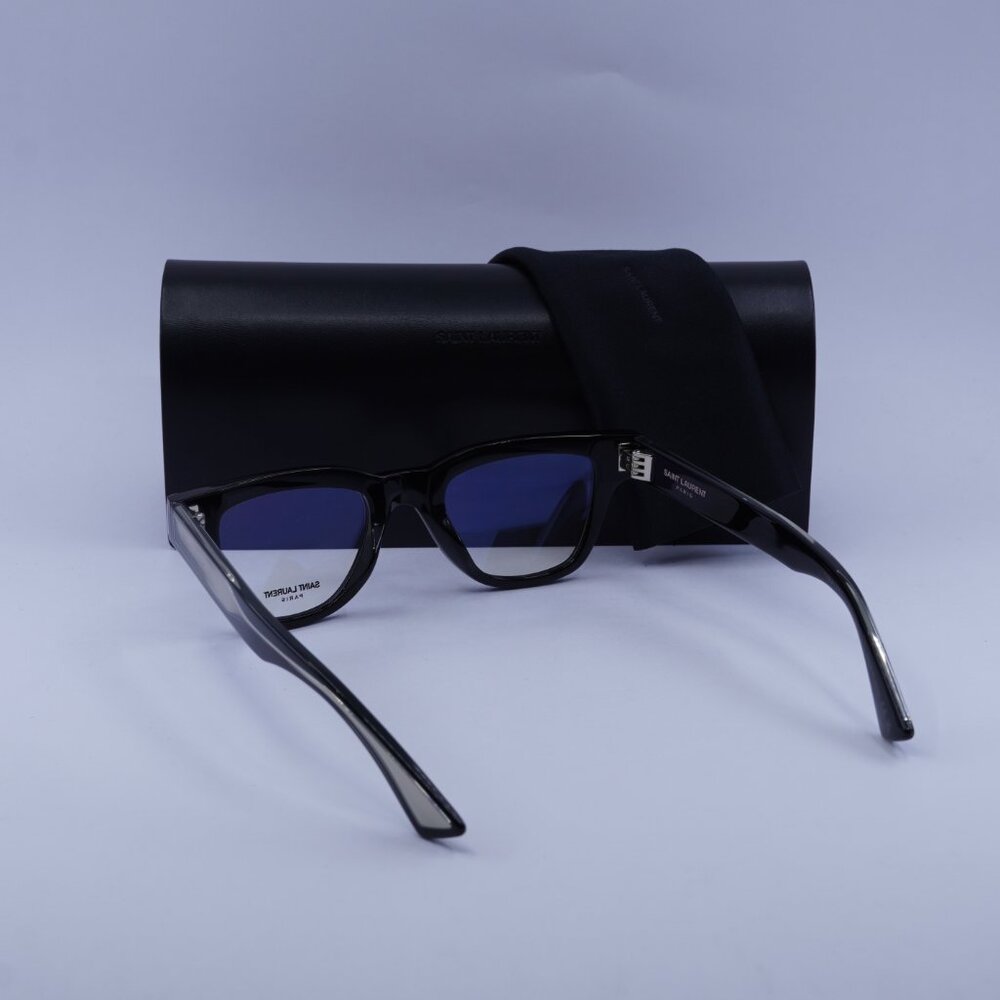 Saint Laurent SL789 JACQUES OPT 001 Square Eyeglasses - Shiny Black 47mm - Picture 3 of 10